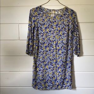 Blue and Yellow Printed Old Navy Shift Dress